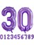 14 Adet 40 Inç Mor Numarası Folyo Balonlar Şekil Helyum Balon Prenses Kız Doğum Günü Partisi Düğün Süslemeleri Yıldönümü Dekoru (Yurt Dışından) 3