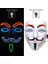 Renkli 6 Cadılar Bayramı Partisi Maskesi Aydınlık LED Maske Masque Masquerade Neon El Maskeleri Işık Komik Maskeler Cosplay Kostüm Karnaval Malzemeleri (Yurt Dışından) 1