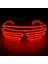 Kırmızı LED Işık Gözlük El Tel Gözlük Neon Deklanşör Light Up Gözlük Pil Denetleyicisi ile Noel Partisi Yanıp Sönen Dekorasyon (Yurt Dışından) 3