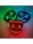 A1 Sabit Yeni Parlak Neon El Tel Parti Maskesi Cadılar Bayramı Yanıp Sönen Tasfiye Korku Maskesi Parlayan Korkunç Masquerade (Yurt Dışından) 2