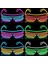 Turuncu LED Gözlük Neon Parti Yanıp Sönen Gözlük El Tel Parlayan Gafas Aydınlık Bril Yenilik Hediye Glow Güneş Gözlüğü Parlak Işık Malzemeleri (Yurt Dışından) 2