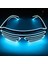 Mavi 10 Renk Yanıp Sönen Gözlük El Tel Neon LED Güneş Gözlüğü Bar Parti Dans Dj Parlak Yanıp Sönen Güneş Gözlüğü Erkekler Light Up Gözlük (Yurt Dışından) 1