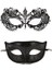 Bir Maskeli Balo Yüz Kapatma Oymak Retro Muhteşem Cosplay Sahne Metal Venedik Kostüm Partisi Siyah Yarım Yüz Kapatma Seti Karnaval Için (Yurt Dışından) 1