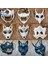 Siyah Maske-B Cadılar Bayramı Şeytan Maskesi Karnaval Kurt Adam Kafatası Maskesi Korku Parti Sahne Cosplay Kostüm Anime Cosplay Maskeleri Cadılar Bayramı Yüz Şapkalar (Yurt Dışından) 2
