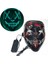 Buz Mavisi Korkunç Cadılar Bayramı Maskesi Cosplay Light Up Tasfiye Cadılar Bayramı Masquerade Partisi Çocuklar Erkekler Kadınlar Için LED Yüz Maskeleri Karanlıkta Parlayan Maske (Yurt Dışından) 1