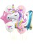 7 Adet Numarası 1 1 Takım Gökkuşağı Unicorn Balon Unicorn Doğum Günü Süslemeleri 32 Inç Numarası Folyo Balonlar 1st Çocuk Doğum Günü Partisi Bebek Duş Globos (Yurt Dışından) 1