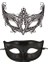 E Masquerade Yüz Kapatma Hollow Out Retro Muhteşem Cosplay Sahne Metal Venedik Kostüm Partisi Siyah Yarım Yüz Kapatma Seti Karnaval Için (Yurt Dışından) 1