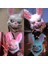 Siyah Cadılar Bayramı Golf Sopası Kılıfı Tavşan Cosplay Maske Ayı Bunny Kostüm Sahne Giydirme Maskesi Cadılar Bayramı Partisi Için Başlık Kostüm (Yurt Dışından) 5