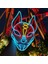 Turuncu Cadılar Bayramı Tilki Maskesi Cosplay Parti LED Glow Maske Japon Anime Tilki Maskesi Renkli Neon Işık El Maskesi Karanlıkta Glow Kulübü Sahne (Yurt Dışından) 2