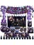 6 Adet Mor Set 4 Film Çarşamba Addams Patlamış Mısır Kutuları Doğum Günü Partisi Dekorasyon Sofra Banner Balon Zemin Bebek Duş Parti Malzemeleri (Yurt Dışından) 3
