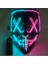 Buz Mavisi Cadılar Bayramı Maskesi Karışık Renkli LED Maske Parti Maskesi Masquerade Maskeleri Neon Maske Karanlıkta Işık Glow Korku Maskesi Parlayan Masker (Yurt Dışından) 3
