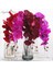 B Açık Kahve 8 Kafaları Yapay Çiçek Siyah Kelebek Orkide Ipek Beyaz Phalaenopsis Düğün Noel Ev Dekor Bahçe Saksı Sahte Bitkiler (Yurt Dışından) 5