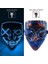 Renk 5 Korkunç Tasfiye Cadılar Bayramı Light Up Maske Festivali Masquerade Karanlıkta Parlayan LED Yüz Maskeleri Neon Parti Maskesi Cosplay Parti Dekoru (Yurt Dışından) 1