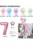 Set 7 63 Adet Acıbadem Kurabiyesi Lateks Balonlar Şeker Pembe Balon Seti 1 2 3 4 5 6 7 8 9 Doğum Günü Partisi Süslemeleri Çocuklar Bebek Duş Kız Unicorn (Yurt Dışından) 1