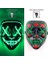 Maske 35 Yeni Tasarlanmış Parlayan Cadılar Bayramı Partisi Maskesi Yanıp Sönen LED Maskeleri El Neon Işık Cosplay Maske Kostüm Sahne Glow Parti Malzemeleri (Yurt Dışından) 1
