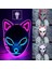 Hiçbir Işık Kırmızı LED Parlayan Kedi Yüz Maskesi Kadınlar Için Iblis Avcısı Soğuk Işık Tilki Maskesi Masquerade Cosplay Sahne Bar Perili Ev Parti Dekoru (Yurt Dışından) 2