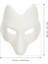 Yarım Yüz Maskesi 01 2023 Cadılar Bayramı Tilki Maskesi Dıy Boyasız Maske Beyaz Boş Yüz Maskesi Cadılar Bayramı Masquerade Tilki Maskesi Cosplay Cadılar Bayramı Için Boş Maske (Yurt Dışından) 4