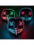 M03 Cadılar Bayramı Neon Maskesi Karışık Renkli LED Maskeler Masque Masquerade Parti Korku Maskeleri Karanlıkta Glow Komik Cosplay Kostüm Malzemeleri (Yurt Dışından) 4