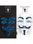 Mavi Renkli Cadılar Bayramı Neon Maske LED Maske Masquerade Parti Maskeleri Karanlıkta Işık Glow Korku Maskeleri Cosplay Kostüm Malzemeleri (Yurt Dışından) 1