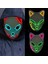 Bir Led-Eski Versiyonu 1/2/3pcs Cadılar Bayramı Korku Maskesi Parlayan Hayalet Bıçak Maskeleri Iblis Avcısı Tilki Maskesi Parti Kostüm Cosplay Maske Noel Sahne Dekor (Yurt Dışından) 3
