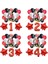 Set4-2 14 Adet/grup Mikcey Minnie Mouse Balonlar Kırmızı Minnie Doğum Günü Partisi Süslemeleri Bebek Duş 32 Inç Numarası Balon Puantiyeli Globos (Yurt Dışından) 1