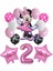 Set4-2 14 Adet/grup Mikcey Minnie Mouse Balonlar Kırmızı Minnie Doğum Günü Partisi Süslemeleri Bebek Duş 32 Inç Numarası Balon Puantiyeli Globos (Yurt Dışından) 4