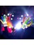 Kırmızı 21 cm 2 Adet Parti LED Eldiven Neon Guantes Parlayan Cadılar Bayramı Işık Sahne Aydınlık Yanıp Sönen Kafatası Eldiven Sahne Kostüm Malzemeleri (Yurt Dışından) 2