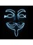 V Iceblue Cadılar Bayramı Maskesi Sevimli Kedi Tilki Vendetta El Tel Maske Parlayan Dans Karnaval Parti Maskeleri Için Yanıp Sönen Cosplay LED Neon Kostüm Maskesi (Yurt Dışından) 1