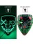 Renk 6 LED Cadılar Bayramı Tasfiye Maskesi LED Neon Yüz Maskeleri Maske Masquerade Korku Parti Sahne LED Işık Parti Maskesi Karanlıkta Büyümek (Yurt Dışından) 1