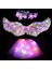 2-8 Yıl Için 10 Set Kız Kadın Melek Çiçek Peri Kostüm Işık Tutu LED Etek Glow Çelenk Tüy Kanat Halo Parti Hediye Doğum Günü Düğün Karnaval (Yurt Dışından) 2