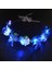 Mavi Çelenk 1 Adet Kadın Kız LED Glow Kedi Tavşan Kulak Hairband Light Up Kafa Bandı Çiçek Çelenk Parti Gelin Hediye Doğum Günü Düğün Paskalya (Yurt Dışından) 1