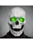 Hareketli Çene Başlıklı Aktif Tam Kafa Kafatası Maskesi Yeşil Parlayan Gözler Cadılar Bayramı Sahne Korku Cadılar Bayramı Maskesi (Yurt Dışından) 1