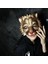 Siyah Karikatür Hayvan Aslan Maskesi Tam Yüz Yarım Yüz Altın Gümüş Siyah Beyaz Maske Cadılar Bayramı Masquerade Performans Sahne Maskesi (Yurt Dışından) 3