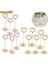Yuvarlak-M 10PCS-GOLD 10PCS Yer Kartı Kelepçeleri Standı Metalik Gül Altın Kalp Şekli Fotoğraf Klipleri Kağıt Kelepçesi Masa Numaraları Tutucu Masaüstü Dekorasyon (Yurt Dışından) 3