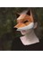 Turuncu Tilki Yarım Yüz Kağıt Modeli Maskesi 3D Papercraft Yetişkin El Yapımı Dıy Zanaat Cadılar Bayramı Masquerade Balo Parti Hediyeler Oyuncak (Yurt Dışından) 2