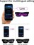 D Sihirli Bluetooth Aydınlık Gözlük App Kontrolü LED Parti Gözlüğü Kalkanı USB Şarj Dıy App Kontrolü Çok Dilli Hızlı Flaş LED (Yurt Dışından) 3