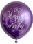 Mor 10 Adet 12 Inç Krom Metalik Lateks Balonlar Mutlu Yıllar Baskılı Desen Balon Helyum Metal Globos Doğum Günü Partisi Süslemeleri (Yurt Dışından) 1