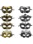 12 20 Adet Kadın Erkek Masquerade Maskesi Balo Retro Desen Düz Renk Maskeleri Mardi Gras Kostüm Partisi Paskalya Düğün Doğum Günü Cadılar Bayramı (Yurt Dışından) 4