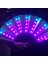 Renkli Parti LED Parlayan Fan Çin Tarzı Katlanır Fan Renkli Parti/dans LED Kağıt Yelpazesi Sahne Performansı Gösterisi Işıklı Fan Sıcak Indirim (Yurt Dışından) 4