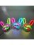 Maske Tabanı 2 Işık Yok Yeni Tasarım Parlayan Kanlı Tavşan Maskesi LED Neon Cosplay Ayı Maskesi Cadılar Bayramı Korku Karnaval Masquerade Kostüm Dekorasyon Sahne (Yurt Dışından) 3