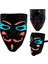 E V 1 Pcs 1 Adet Cadılar Bayramı LED Parlayan Yüz Maskesi Unisex Iblis Avcısı Soğuk Işık Maskesi Masquerade Cosplay Sahne Perili Dekor (Yurt Dışından) 1