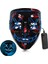 Sarı LED Maske Cadılar Bayramı Partisi Maskesi Masquerade Maskeleri Neon Maske Karanlıkta Işık Glow Korku Maskesi Parlayan Masker Karışık Renkli Maske (Yurt Dışından) 4