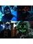 Sarı LED Maske Cadılar Bayramı Partisi Maskesi Masquerade Maskeleri Neon Maske Karanlıkta Işık Glow Korku Maskesi Parlayan Masker Karışık Renkli Maske (Yurt Dışından) 5