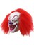 Kırmızı Kızıl Saç Palyaço Maskesi Cadılar Bayramı Partisi Kırmızı Göz Lateks Başlık Terör Kostüm Yetişkin ve Çocuklar Için Masquerade Cosplay Sahne (Yurt Dışından) 1