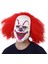 Kırmızı Kızıl Saç Palyaço Maskesi Cadılar Bayramı Partisi Kırmızı Göz Lateks Başlık Terör Kostüm Yetişkin ve Çocuklar Için Masquerade Cosplay Sahne (Yurt Dışından) 3