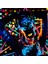Kağıt Çelenk J Blacklight Neon Parti Malzemeleri Karanlıkta Parlayan Neon Flamalar Garland Floresan Balon Uv Bant Blacklight Parti Dekoru Için (Yurt Dışından) 4