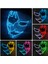 Renkli 12 Neon Işık LED Maske LED Cadılar Bayramı Korkunç Maske Cosplay Parti Maskesi Masquerade Maskeleri Cadılar Bayramı Kostüm Karnaval Glow Parti Sahne (Yurt Dışından) 3
