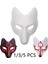Beyaz (1 Adet) Japon Kabuki Kitsune Tilki Maskesi Pu Boyasız Masquerade Maskeleri Dıy Hayvan Boyasız Zanaat Maskesi Cosplay Kostüm Aksesuarı (Yurt Dışından) 2