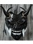 Yarım Yüz Gümüş Maske Şapkalar Oni Samuray Inek Şeytan Face Fangs Japon Cosplay Kostüm Sahne Cadılar Bayramı Korku Dekor Ev Dekorasyon (Yurt Dışından) 3