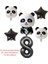 Numarası 8 Takım Karikatür Panda Folyo Balon Parti Dekoru Hayvanlar Tema Doğum Günü Partisi Bebek Duş Malzemeleri Hayvanat Bahçesi Hayvan Balonlar Panda Parti Malzemeleri (Yurt Dışından) 1